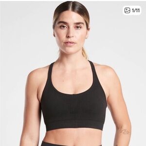 NWT Athleta Organic Cotton Recharge Bra A-C black S